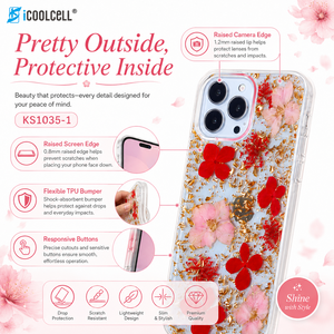 Funda de Teléfono Floral de Lujo Hecha a Mano, Resistente a Impactos, de TPU+PC para las Series 12/13/14/15/16/17 - Product Image 6