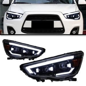 Conjunto de Faros LED de 12V para Mitsubishi <span class=keywords><strong>ASX</strong></span> 2013-2019, con Lente de Proyector Estilo Mercedes y Señal de Giro Dinámica - Product Image 1