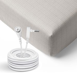 Earthing Conductive 90% algodón + 10% Silver Grounding Sábana bajera Solución de sueño saludable natural, Grounding Bed Cover - Product Image 2