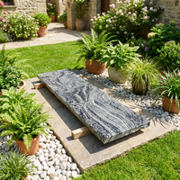 TY Shandong Granit Gris Blanc Naturel Écologique Moderne, Petite Dalle Brossée, Solution Complète pour Plans de Travail de Cuisine de Villa et de Parc