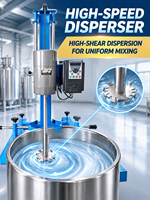 Disperseur de peinture de laboratoire haute vitesse 10L pour la dispersion d'encre, machine de dispersion verticale à l'échelle du laboratoire avec broyeur