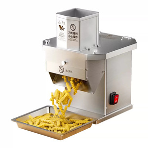 Commercial 220V Motorized Waved Potato Slicer & Fruit <b>Cutter</b> 200W Power for Restaurants Easy to Operate French Fry Maker High-Ef - Product Image 1