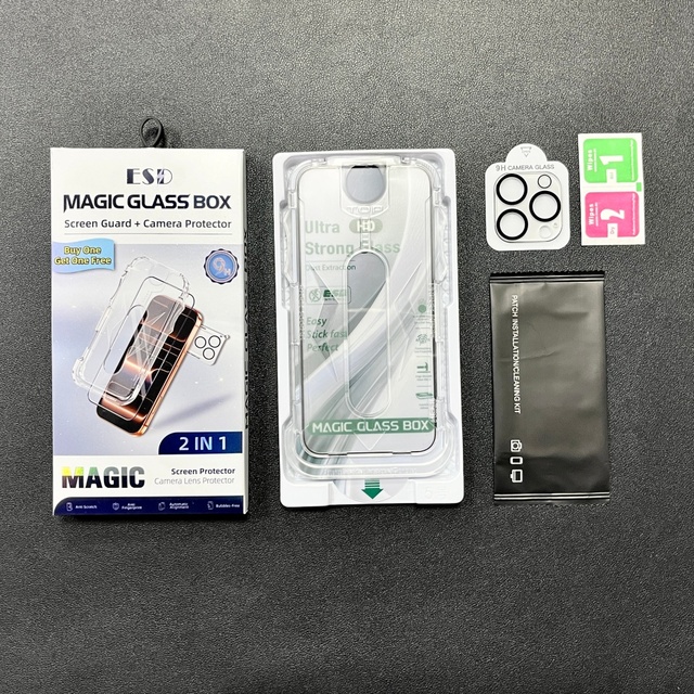 2 in 1 Mobile Phone Screen Protector Easy Install Tool Kit Screen Protector with Camera Lens Protector for Samsung S26 Ultra