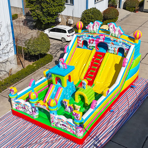 Château gonflable coloré et amusant avec toboggan sur le thème <span class=keywords><strong>de</strong></span> la jungle pour enfants, château rebondissant, maison <span class=keywords><strong>de</strong></span> rebondissement, château gonflable, avis des clients - Product Image 3