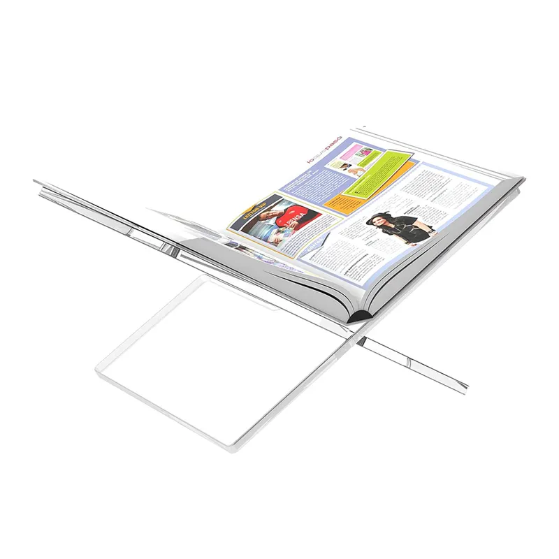 Acrylic Book Stand for Reading-Clear Display Magazine Holder X Shape Textbook Page Holder for Desk And Acrylic Quran Holder
