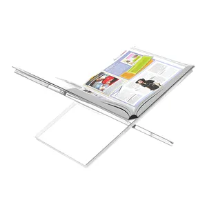 Okuma için akrilik kitap standı-net ekran dergilik X şekil ders kitabı sayfa tutucu masa ve akrilik kuran tutucu