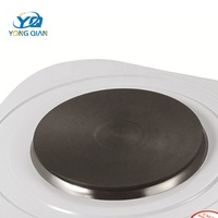 Plaque chauffante électrique portable à brûleur unique, 1000W, 155mm, à température réglable, chauffe rapide, blanche, pour comptoir