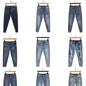 กางเกงยีนส์ผู้ชายทรงตรงเข้ารูปผ้าโพลีเอสเตอร์/ ผ้าฝ้ายคละสี - Product Image 1