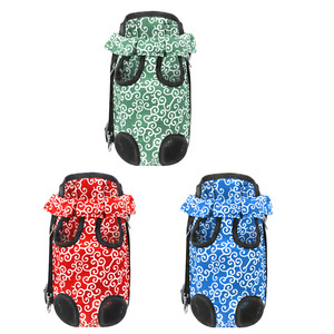 Pet Backpack Breathable Moderate Capacity Travel Dog Carrier Pattern Blue Green Red - Product Image 1