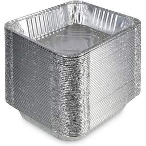 Recipientes para Vaporera de Aluminio de Calibre 400, Tamaño Medio, Profundos, 2.56 de Profundidad, 10.38 x 12.75, para Restaurantes y Hoteles, 100 por Caja - Product Image 5