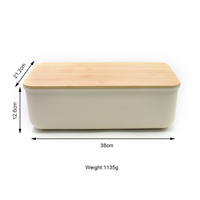 Boîte de rangement pour pain avec couvercle en bois, utilisable comme planche à découper, boîte à pain pour la cuisine