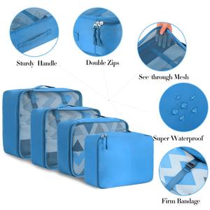 8 Set Compression Packing Cubes for <b>Suitcases</b> Full Open & Visible Design Luggage Organizer Bags Set - Product Image 5