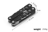 9-en-1 Acier Inoxydable Tactique Multi Outil Multifonctionnel Outil Pliable Couteaux de Poche Tournevis Pince Multitool