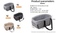 Sièges de voiture portables élégants en velours avec sièges d'appoint de console centrale à motif imprimé pour sièges de chiot de voiture pour animaux de compagnie