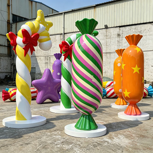 Escultura Gigante <span class=keywords><strong>de</strong></span> Carruaje <span class=keywords><strong>de</strong></span> Caramelos <span class=keywords><strong>de</strong></span> Fibra <span class=keywords><strong>de</strong></span> Vidrio Pintada a Mano con <span class=keywords><strong>Caballos</strong></span> para Decoración <span class=keywords><strong>de</strong></span> Bodas, Parques y Áreas <span class=keywords><strong>de</strong></span> Juego Infantiles - Product Image 3