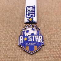 Médaille personnalisée en alliage de zinc plaqué or avec logo gravé de haute qualité pour le football, le basketball et l'athlétisme, impression UV, moulage sous pression