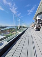 Rampe en verre en U Prima et balustrade sans cadre en acier inoxydable pour balcon et escaliers
