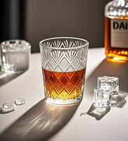 Verre transparent épais de 60 ml à bord lisse gaufré, avec logo personnalisé, pour eau et vin, style américain, dégustation de spiritueux, hôtels et bars