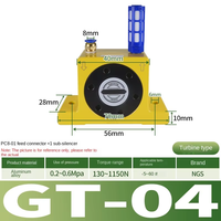 Industrielle K30-Serie Pneumatische Turbinenvibratoren GT06/GT8/10/K13/16/20/25/36 Aluminium-Lufthammer Kugelvibrations-Trichterventile