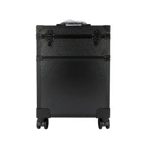 Valise de maquillage à roulettes avec éclairage LED réglable 3 couleurs, noire, portable, logo professionnel personnalisable, couleur personnalisable - Product Image 3
