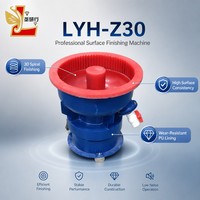 Machine de meulage vibratoire à bol LYH 30L, machine de finition 3D LYH-Z30 pour l'ébavurage des métaux, haute consistance, 0,55 KW, CE