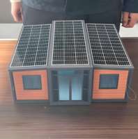 Maison conteneur solaire autonome, système d'alimentation modulaire, stockage d'énergie solaire, villa extensible à double aile, style ferme du Sud-Est