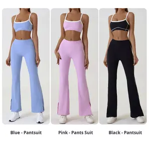 <span class=keywords><strong>Ensemble</strong></span> de sport 3 pièces respirant et ajusté effet seconde peau pour <span class=keywords><strong>femme</strong></span>, taille élastique, short uni, idéal pour le yoga et les activités sportives en extérieur - Product Image 6