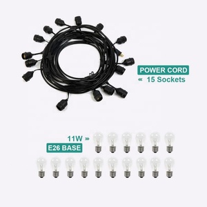 48 pies al aire libre impermeable Flexible blanco cálido LED Cadena de luz enchufes colgantes para Patio iluminación de vacaciones - Product Image 4
