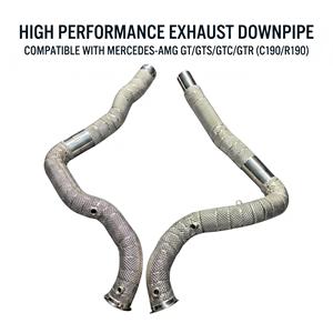 Kit de Downpipe d'échappement Vortex Heat Shield SS304 pour Mercedes-AMG GT GTS GTC GTR C190 R190 M178 4.0T V8 – Kits de Tuning à Montage Direct - Product Image 1
