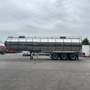 Semi-remorque citerne isotherme 3 essieux 46 m³ en aluminium/acier inoxydable de qualité alimentaire pour le transport d'huile comestible, de carburant et d'asphalte - Product Image 4
