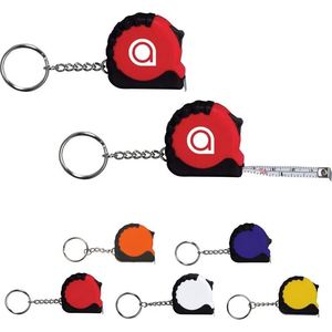Porte-clés mètre ruban de poche personnalisé avec fonction de verrouillage et de déverrouillage automatiques, mesures en pouces et en centimètres - Product Image 3
