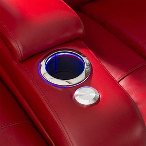 고품질 최고급 가죽 VIP 홈 시어터 의자 컵 홀더 USB 포트 전동 파워 오디토리움 시네마 리클라이너 의자 - Product Image 2