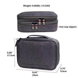 Estuche organizador de cables y accesorios electrónicos de viaje para tabletas de 8 pulgadas (gris) de BSCI Factory. - Product Image 1