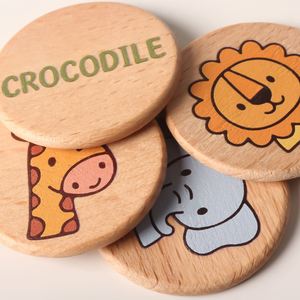 Custom Round Beech <b>Wood</b> <b>Slices</b> Tokens Unfinished Solid Wooden Square Coins for Brand Promotion Gifts DIY Chip Manufacture - Product Image 3