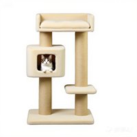 Großer Maine Coon Kratz baum mit haltbaren Sisal-Kratz bäumen Geräumige Lounge Gemütliches Spielhaus Hochleistungs-dunkelgrauer Katzen turm