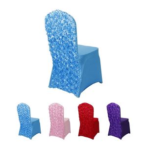 Housse de chaise Rose, plusieurs couleurs, taille universelle, polyester, lavable, housse de chaise à fleurs pour promotion - Product Image 4