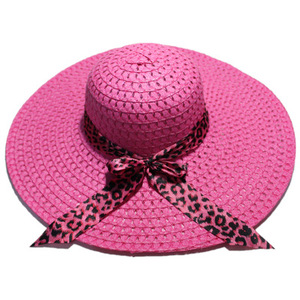 Sombrero de paja plegable para mujer con visera, lazo y ala ancha, estilo Fedora o pescador - Product Image 1