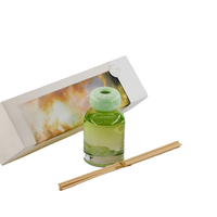 Bouteilles en verre transparentes vides pour diffuseur de roseaux avec bouchons en plastique, bâtonnets de roseaux et boîtes cadeaux, couleur personnalisée