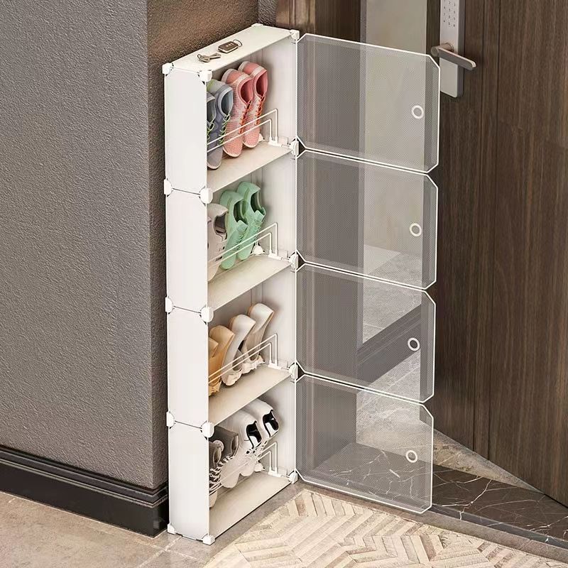 Extendable Shoe Rack Cabinet Useful Diy Layer Transparent
