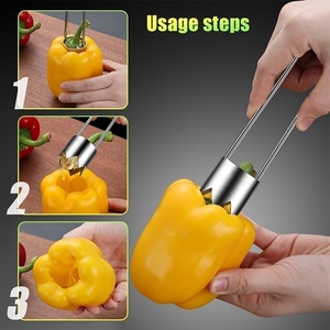 Extracteur de noyaux portable pour fruits <span class=keywords><strong>et</strong></span> légumes, outils de cuisine pour dénoyaouter les piments <span class=keywords><strong>et</strong></span> les melons - Product Image 2