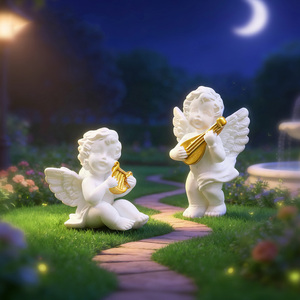 Miniaturas <span class=keywords><strong>de</strong></span> Pilar Romano, Estatua <span class=keywords><strong>de</strong></span> Cupido, Escultura Blanca, Mini Figuras <span class=keywords><strong>de</strong></span> Querubín <span class=keywords><strong>de</strong></span> Resina para Decoración del Hogar, Escritorio, Paisaje, Manualidades - Product Image 4