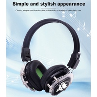Casque sans fil F39 500M HIFI LED clignotant pour DJ, 3 canaux ou plus, pliable, silencieux, pour clubbing, fête, yoga, disco silencieux