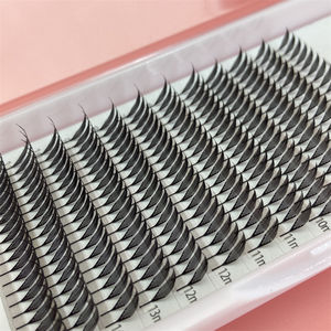 Extensiones de Pestañas PREMADE Spike Anime Feathered Comic Spire 0.07 D 8-15mm Súper Negro Mate, Efecto 3D Más Suave, Cruelty-Free - Product Image 1