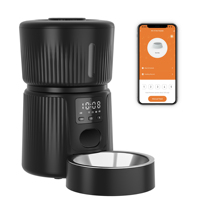Comedero Inteligente para Mascotas de 3L, Dispensador Automático de Comida para Gatos, Control por Aplicación, Tazón de Acero Inoxidable, a Prueba de Fugas, Alimentación Lenta, Anti-Atascos