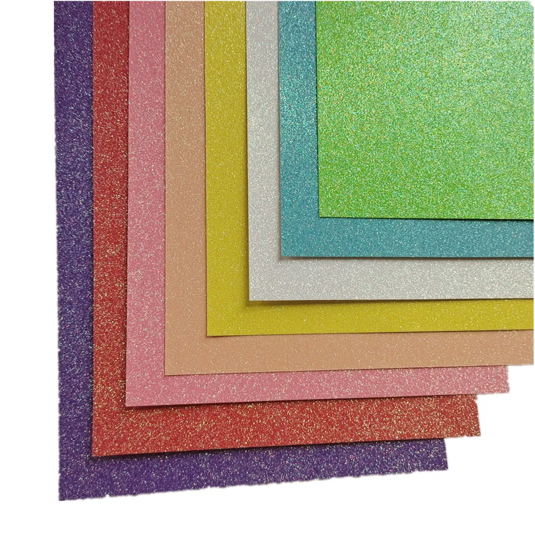 Papel artesanal, tamanho a4 cor de doce glitter papel 250g glitter papelão glitter cartão