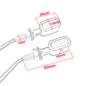 Phổ phụ kiện xe máy mini LED ánh sáng tay lái bật tín hiệu phù hợp cho Harley Cafe racer <span class=keywords><strong>Bobber</strong></span> - Product Image 6