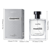 Parfum pour homme en vaporisateur, marque privée, 50 ml, flacon en verre, luxe, naturel, écologique, longue durée, logo personnalisable, OEM/DOM