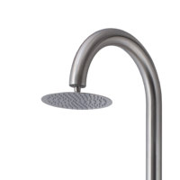Colonne de douche extérieure LANO en acier inoxydable de haute qualité avec double poignée et jet de pluie pour piscine