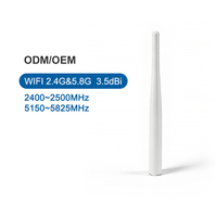 Antena Omnidireccional de Goma RFLink RF001 de Doble Banda 2.4GHz 5.8GHz 5dBi para Router, Tarjeta de Red, Uso en Exteriores