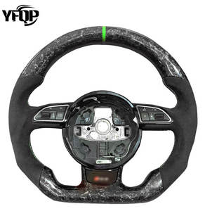 Volante Deportivo de Fibra de Carbono Negra Forjado a Medida para Autos <span class=keywords><strong>Audi</strong></span> A4 A5 S3 <span class=keywords><strong>45</strong></span> RS3 RS4 RS5 B9 - Product Image 5